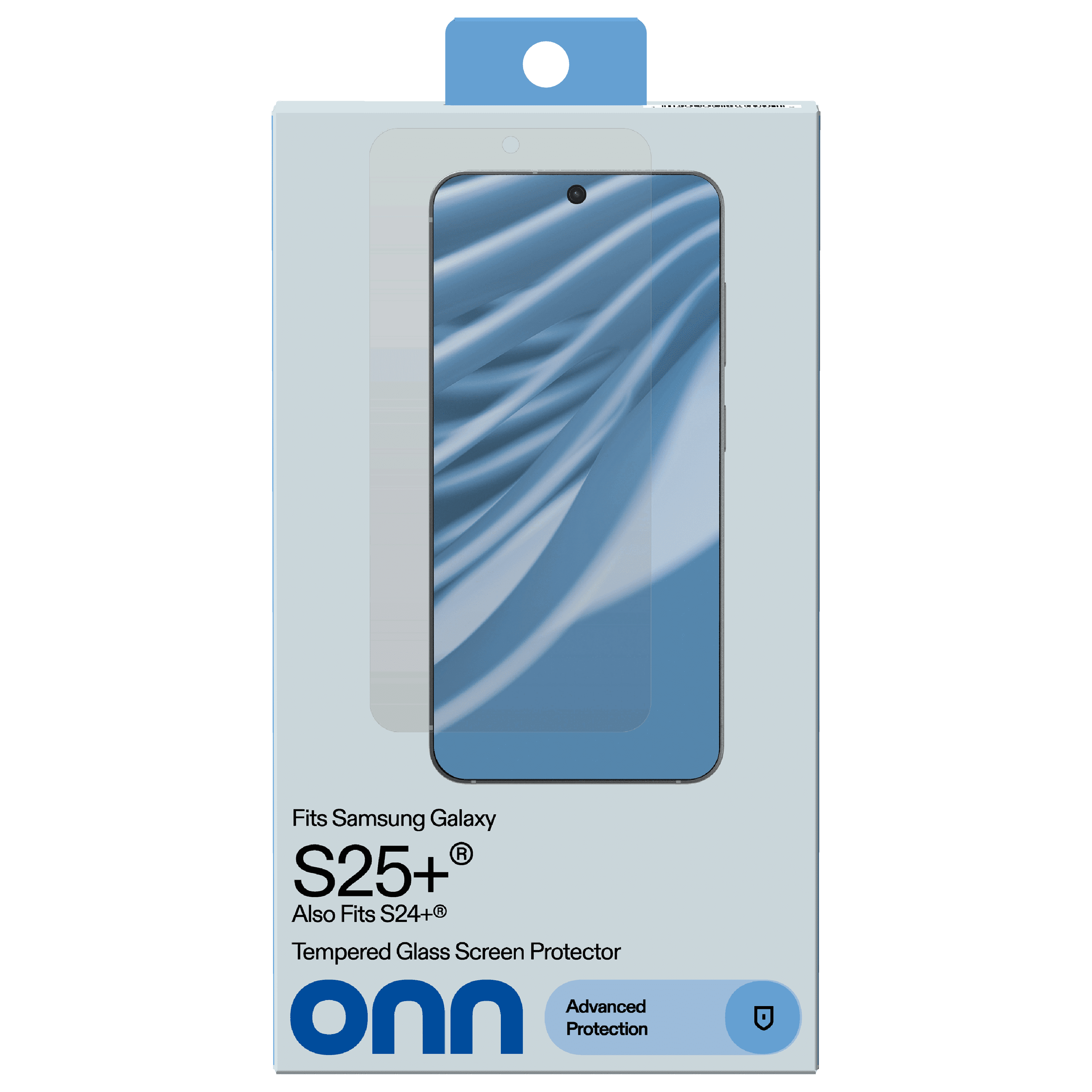 onn Glass Screen Protector for Samsung Galaxy S25 Plus and Samsung Galaxy S24 Plus with Easy Application Box