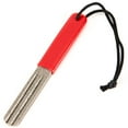 Red Fishing Hook Sharpener Files Hone Stones Tool Clam Ice Gear Lot
