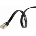 thumbnail image 5 of 5-Pack 30FT Cat7 Flat Ethernet Cable U/FTP Shielded Gold-Plated RJ45 Copper Network Patch Cord – 10 Gigabit High-Speed LAN Cable (Black), 5 of 5