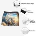 thumbnail image 3 of Fotbe Sunset Airplane Travel View Calzoncillos Tipo Boxer con Bolsa de Soporte Total para Hombre, X-Temp Fresco, Transpirable y de Secado Rápido-Small, 3 of 5