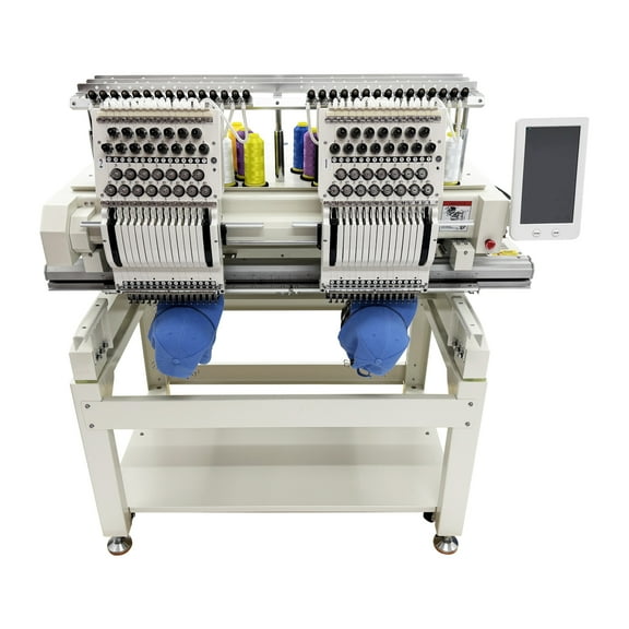 Commercial Automatic Embroidery Machine 110-220V with 2 Heads Compact 15 Needles