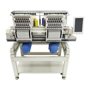 Commercial Automatic Embroidery Machine 110-220V with 2 Heads Compact 15 Needles