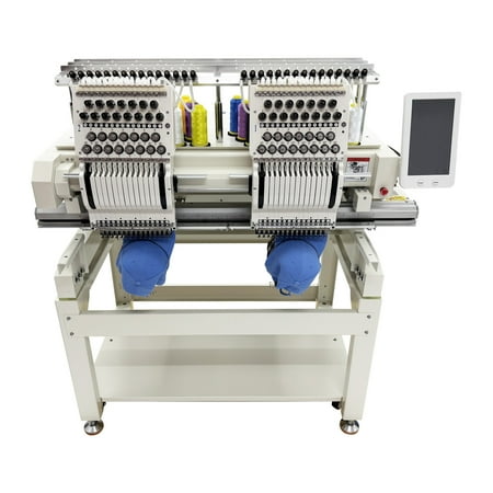 Commercial Automatic Embroidery Machine 110-220V with 2 Heads Compact 15 Needles