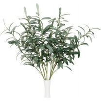 Artificial Olive Branch - Faux Olive Tree Branches And Stems for Vase (5 Branches, 28.7 inch/Each)