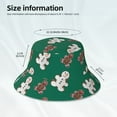 thumbnail image 5 of Kdxio Reflective Bucket Hat - Gingerbread Snowman Cookies Print Bucket Hat for Men,Women, 5 of 9