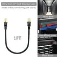 thumbnail image 2 of Cat8 Ethernet Cable 1FT 2-Pack, High Speed Ethernet Cable Cat 8 SFTP Internet Network Patch Cord Short Cable 40Gbps 2000Mhz for Patch Panel, Home Network, Cable Management, Router, Modem, 2 of 6