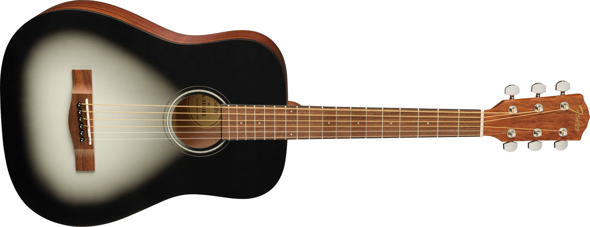 Pre-Owned Fender Model FA-15 Silver 3/4 Size Steel Stringed Acoustic Guitar with Gig Bag