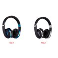 thumbnail image 4 of Injueey Auricular inalámbrico Bluetooth plegable ajustable de cuero manos libres auricular MIC PC teléfono móvil ordenador auriculares Cables de audio/vídeo azul, 4 of 6