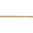 thumbnail image 3 of Solid 14k White and Yellow Gold Two Toned 2.75mm Tri-color Pave Valentino Chain Necklace - with Secure Lobster Lock Clasp 18", 3 of 6