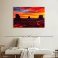thumbnail image 2 of Elephant Stock Monument Valley At Sunset Wall Art - Horizontal Canvas Wall Art - Living Room Wall Decor - Nature Canvas - Brown And Orange Decor - 39" x 26", 2 of 8