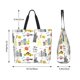 thumbnail image 5 of Balery New York Bolsa Tote Estilo Estético con Cremalleras, Bolsa de Hombro, Bolsa de Compras Grande y Plegable, 5 of 8
