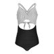 thumbnail image 2 of TaTaai Vintage Strappy Back Swimwear, Women's Stripe Tankini Bikini Set, Adjustable Design with Removable Padding for Pool Party Gift, 2 of 8