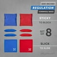 thumbnail image 2 of Play Platoon Professional Cornhole Bags - Set of 8 Regulation All Weather Two Sided Improved Bean Bags for Pro Corn Hole Game - 4 Red & 4 Blue, 2 of 9