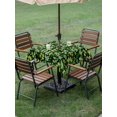 thumbnail image 3 of Outdoor Tablecloth with Umbrella Hole and Zipper, St. Patrick's Day Square Table Cloth 54x54 Inch Waterproof Tablecloth, Watercolor Lucky Shamrocks Spring Leaves Picnic Table Cover for Patio Camping, 3 of 7