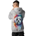 thumbnail image 5 of Watercolor Drip Maltese Pop Art Colorful Portrait Artwork All Over Print 3D Hoodie Unisex Merch Hoodies Maltese Dog Lover Gifts Idea - 01009, 5 of 6