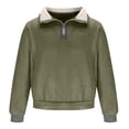 thumbnail image 3 of YUGYXL Men's Western Fleece Jackets Sweatshirts Vintage Quarter Zip Pullover Western Casual Long Sleeve Country Sweatshirt Green XXL, 3 of 5