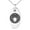 Silver, variant on Stainless Steel Natsuka Samurai Crest Engraved Small Oval Charm Pendant Necklace