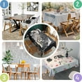 thumbnail image 4 of Black Marble Tablecloth,Oil Proof Spill Proof Polyester Table Cover for Rectangle Tables,Durable Table Clothes Cute Tablecloths for Camping Dining Buffet Parties, 4 of 5