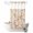 Charcoal Orange Beige, variant on No Hook Shower Curtain, Black Grey Botanical Shower Curtains for Bathroom with See Through Top Window, Rustic Country Spring Floral Summer Leaf Waterproof & Washable Bath Curtain Narrow 54"x78"
