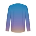 thumbnail image 7 of DAFPZW 3/4 Length Sleeve Womens Tops Roll Up Sleeve Loose Fit T-Shirts V-Neck Shirts Tunic Top Dressy Casual Blouses, 7 of 7