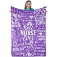 thumbnail image 1 of LHSHID Nurse Week Gifts for Women Purple Throw for Nurses Thank You Appreciation Blanket for The Best Nurse Practitioner Ever 60x80in, 1 of 6