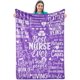 thumbnail image 1 of LHSHID Nurse Week Gifts for Women Purple Throw for Nurses Thank You Appreciation Blanket for The Best Nurse Practitioner Ever 30x40in, 1 of 6