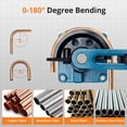 thumbnail image 3 of Pipe Bending Machine - Include Tubing Cutter & 7 Dies, 3/8" to 1" Manual Use, Compact & Transportable, 180°Copper Aluminum Pipes Bending Tools, Wide use for Grids, Gates, Balcony Railings, 3 of 8