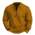 thumbnail image 2 of Wancir Men's Embroidered Sleeve Quarter Zip Fleece Vintage Pullover Sweatshirt, 2 of 3