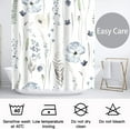 thumbnail image 6 of Decoreagy Extra Long Shower Curtain Liner 96 Inch Length, Taupe Light Blue Floral Botanical Shower Curtain Set for Bathroom, Water Resistant Polyester Fabric Machine Washable, 6 of 14