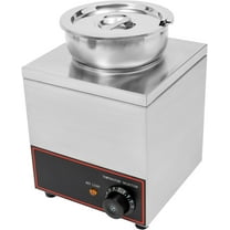 Stainless Steel Cheese Dispenser, 4 Qt Cheese Warmer, 110V Commercial Hot Fudge Pot Warmer 150W Electric Cheese Dispenser 86-230°F Adjustable Temperature Free Standing Food Warmer (ladle)
