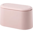 thumbnail image 1 of Mini cubo de basura para encimera para prensa, tapa de recipiente, cubo de basura, soporte de maquillaje, tocador, baño, cocina, oficina (luz rosa) JFHHH pequeña, 1 of 4