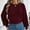 E-204Red, variant on FAOWME Women's Knit Sweater Long Sleeve Round Neck Solid Color Casual Comfortable Soft Warm Pullover For Fall Autumn Daily Wear Black L