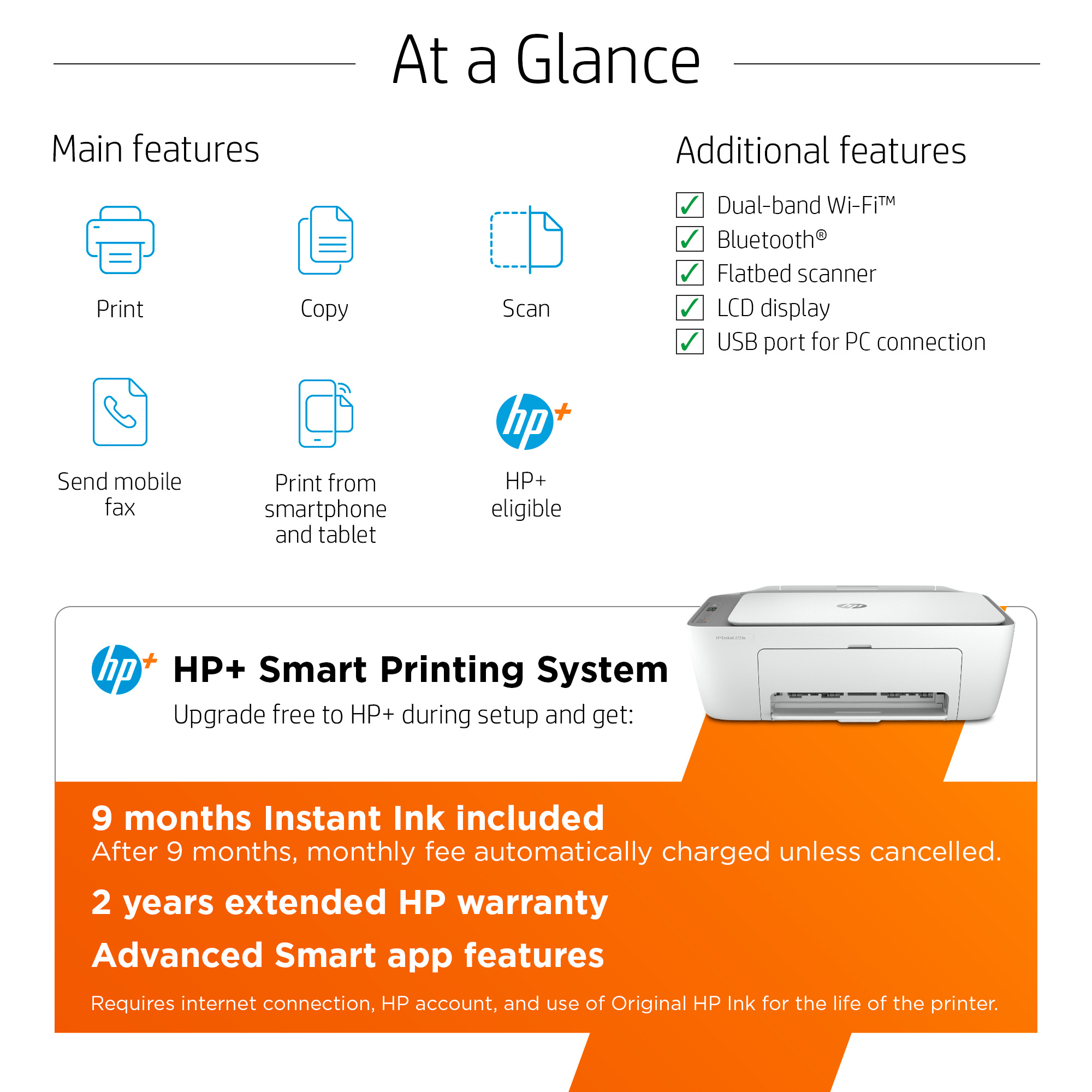 HP DeskJet 2723e All-in-One Wireless Color Inkjet Printer with 9 Months Instant Ink Included with HP+ - image 5 of 10
