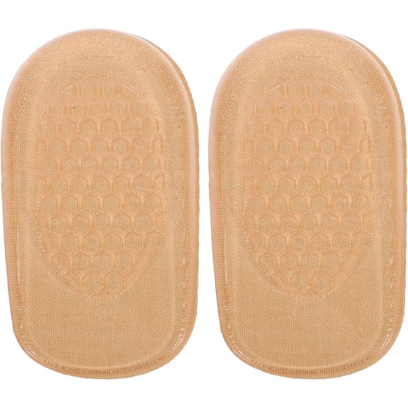 Invisible Silicone Heel Lift Cushions Height Increase Heel Pads 1.5cm Shock Absorption Shoe Inserts Khaki 1 Pair