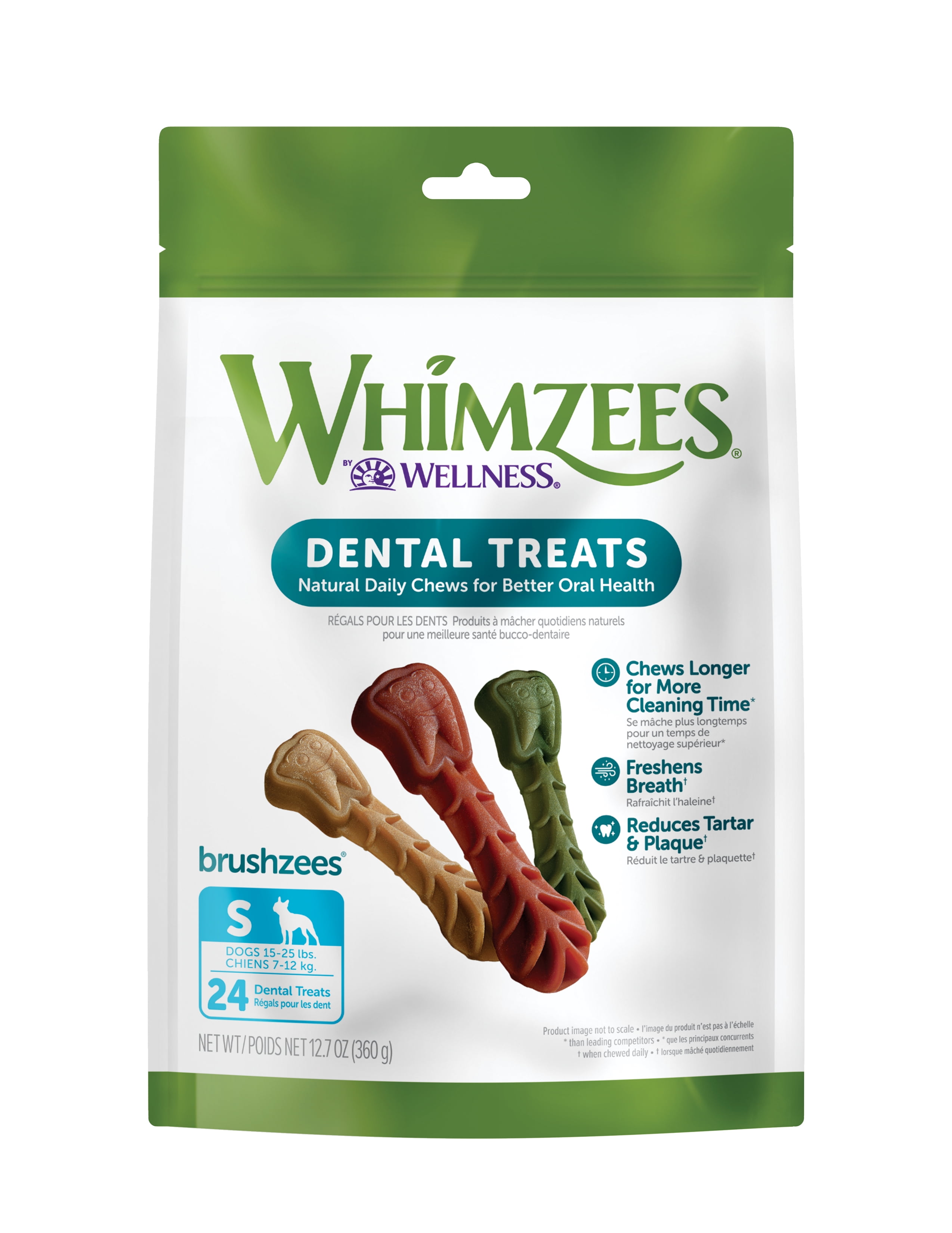 Brushzees Whimzees Natural Grain Free Dental Dog Treats 