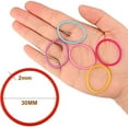 thumbnail image 2 of 100 Uds. Conjunto de lazos para el pelo elásticos de nailon negro/colorido para niñas yeacher  Cintas para el pelo, 2 of 7