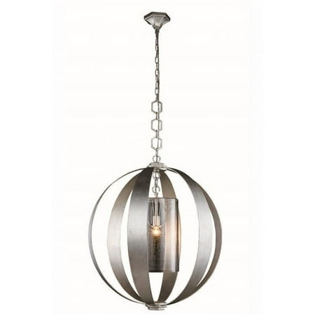 

Serenity Collection Pendant Lamp D:30 H:33 Lt:1 Vintage Silver Leaf Finish
