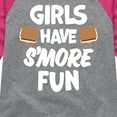 thumbnail image 3 of Instant Message - Girls Have Smore Fun - Toddler & Youth Girls Raglan Graphic T-Shirt, 3 of 5