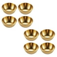 thumbnail image 3 of MasteelfCA 1 Set 8Pcs Stainless Steel Seasoning Bowls Practical Sauce Plates (Golden), 3 of 7