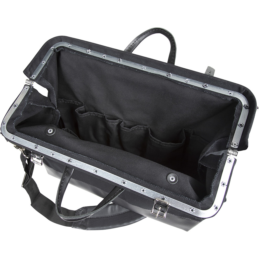 Klein Tools 510218SPBLK 18 in. Deluxe Canvas Tool Bag - Black