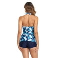 thumbnail image 3 of Uniexcosm Maternity Swimsuits for Women Tied Halter Two-piece Swimwear Floral Bathing Sets with Shorts S-XXL, 3 of 6