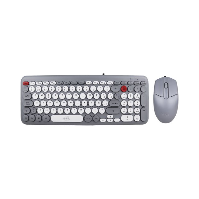 Combo teclado y mouse alámbrico Control Expert USB diseño moderno de marco estrecho, velocidad de respuesta, compatible con Windows 8/10/11 y Android
