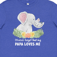 thumbnail image 4 of Inktastic I'll Never Forget That My Papa Loves Me with Cute Elephants Youth T-Shirt, 4 of 5