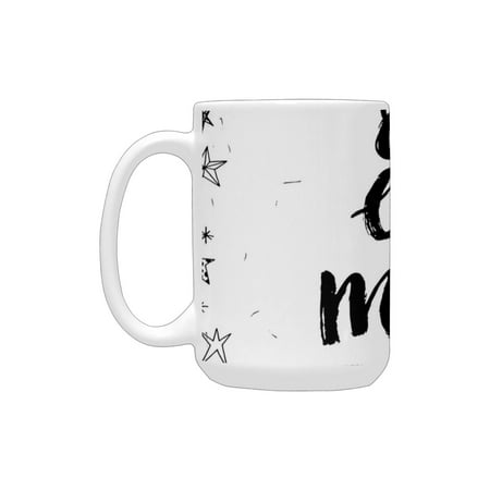 

Magic Home Decor Collection Our Love is Magic Quote Frame Print Surrounded by Star Figure Romance Gr Ceramic Mug (15 OZ) (Made In USA)