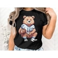 thumbnail image 2 of Funny Football Soccer Mom Bear Gift for Mommy Mother Women T-Shirt Football Soccer Bear Mama Birthday Holiday Present Men Women Kids Tshirt, 2 of 10