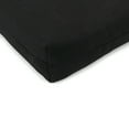 thumbnail image 3 of Jordan Manufacturing 20" x 18" Canvas Black Solid Rectangular Outdoor Chair Pad Seat Cushion with Ties (2 Pack), 3 of 10