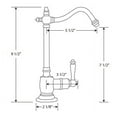 thumbnail image 2 of Whitehaus Point of Use Cold Water Drinking Faucet with Traditional Swivel Spout, 2 of 2