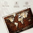 thumbnail image 6 of Elephant Stock Red Brick World Map Wall Art - Horizontal Canvas Wall Art - Living Room Wall Decor - Map Canvas - White And Yellow Decor - 12" x 8", 6 of 8