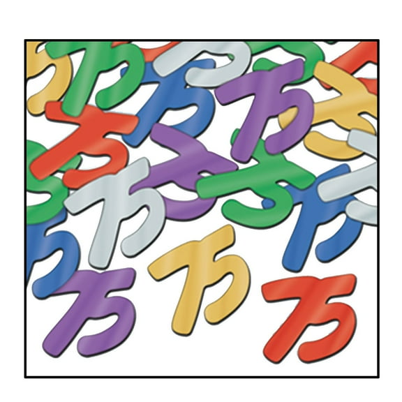 Beistle Club Pack of 12 Multicolor "75" Silhouettes Birthday Confetti Bags 0.5 oz.