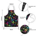 thumbnail image 3 of Colorful Mushroom Star Black Pattern Kids Aprons for Girls and Boys,Adjustable Neck Strap Toddler Aprons for Kids Cooking Baking, 3 of 6